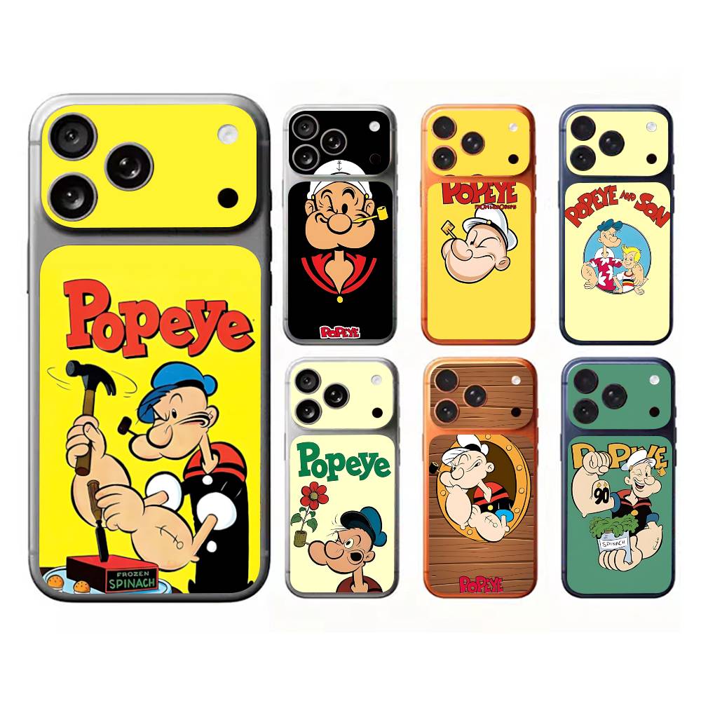 Cartoon Animation P-PopeyeS Retro For IPhone 17 Pro 17 Pro Max Rear Skin Wrap Decal Protective Sticker
