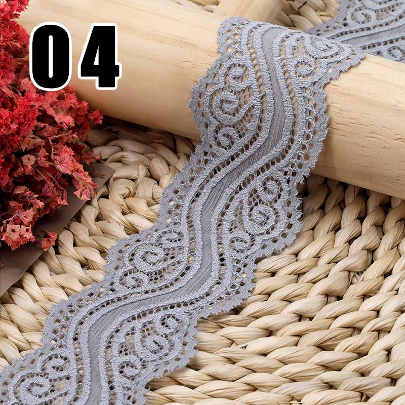 2 м Эластичная кружевная тесьма по краю 5,4 см шириной Ажурные кружевные ленты для нижнего белья, платья, воротника, манжет, швейное рукоделие, DIY, аксессуары для одежды 2M