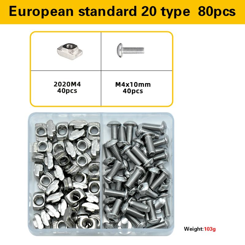 

Комплект винтов для Т-образных гаек Гайка для Т-образной направляющей для алюминиевого профиля серии 3030 2020 года Гайка с Т-образным пазом M3 M4 M5 M6 Болты с шестигранным углублением под ключ T-образные скользящие гайки