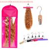 Portable Wig Bag for Virgin Hair Weft, Storage Bags, Holder for Hair Extension, Carrier Sto Hanger, Solid Wood