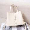 Borsa a spalla da donna in pelle bovina di grande capacità, borsa tote semplice alla moda da donna, pratica borsa da pendolare multi-scomparto