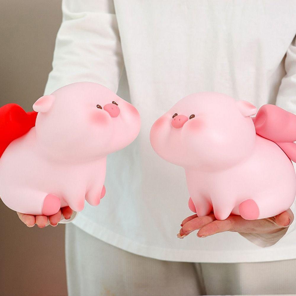 Vinyl Piggy Coin Bank Pig Money Boxes Creative Safe Deposit Box Coins Cash