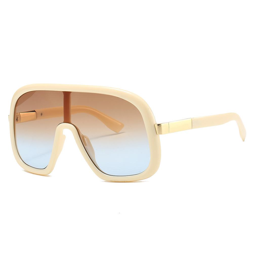 Large Frame Integrated Wind Fashion Sunglasses, High-End Casual Men'S And Women'S Windproof Sunglasses