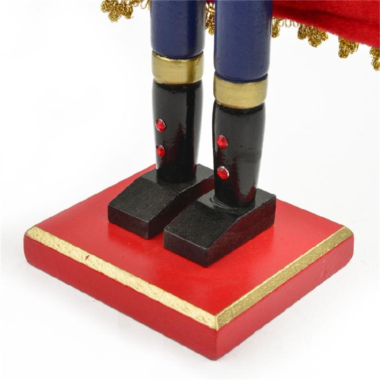 Klassisk Nötkrossare Soldat Skulptur 38 cm Handgjord Trä Juldekoration För Festival Inredning