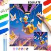 Donald Duck Hot Air Balloon Handmade Diy Oil Painting Digital Painting Kit Home Living Room Entrance Decoration Hanging Painting