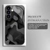 Camouflage-Muster gehärtetes Glas Handyhülle geeignet für Samsung Galaxy S26 S25 S24 S23 S22 S20 FE/Ultra/Plus5G sturzsicher