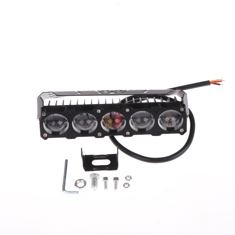 Motorcycle Led Spot Light Dual Color Hi/Low Beam Fog Lamps For Car Trucks Suv Utv Mini Lens Headlight Driving Light