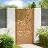 Garden Gate 100 x 175 cm Weathering Steel Flame Design