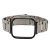 Watch Strap Protective Case Band 2 in 1 Adjusted Stainless Steel Watch Band for