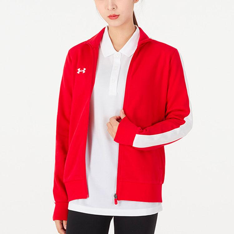 Under Armour Casual Running Training Stand Collar Jacket Women jackets Red 21500442-600