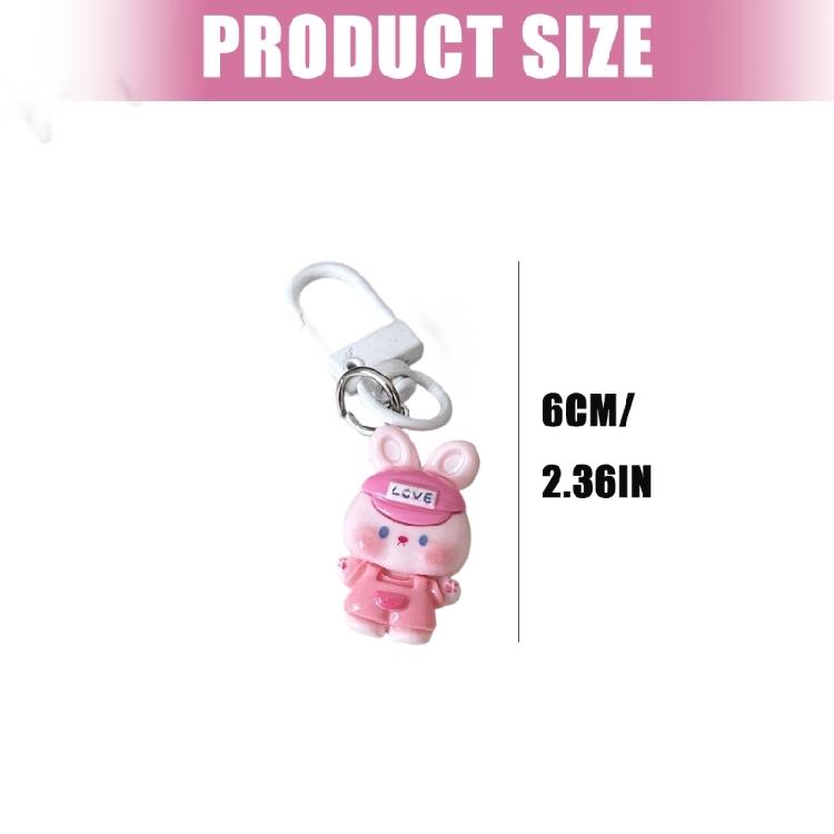 Lovely Pet Shaped Keychain For Couples Gift Resin Accessory Mini Key Ring Her Birthday Present Bag Pendant