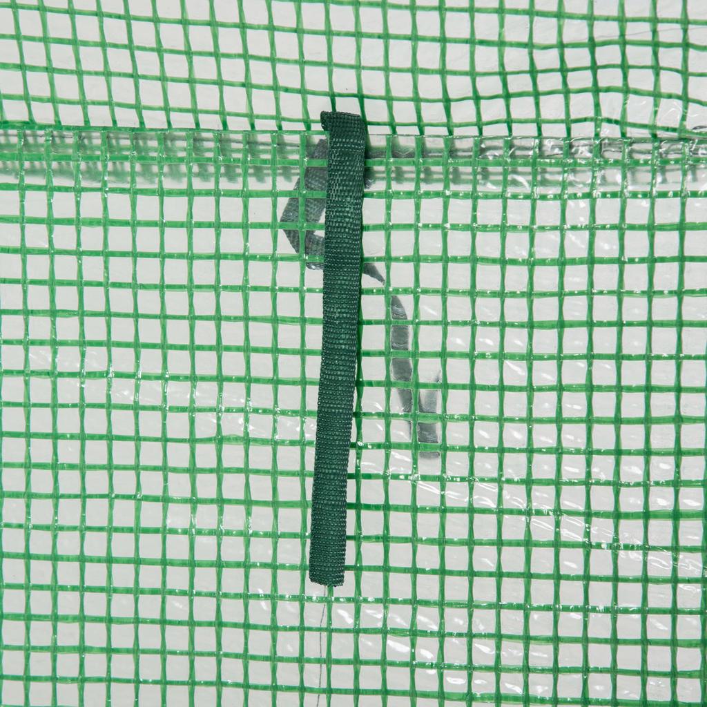 100 X 50 X 150cm Tomato Greenhouse Steel Frame PE Cover with Roll-up Door Outdoor for Backyard, Balcony, Garden, Green