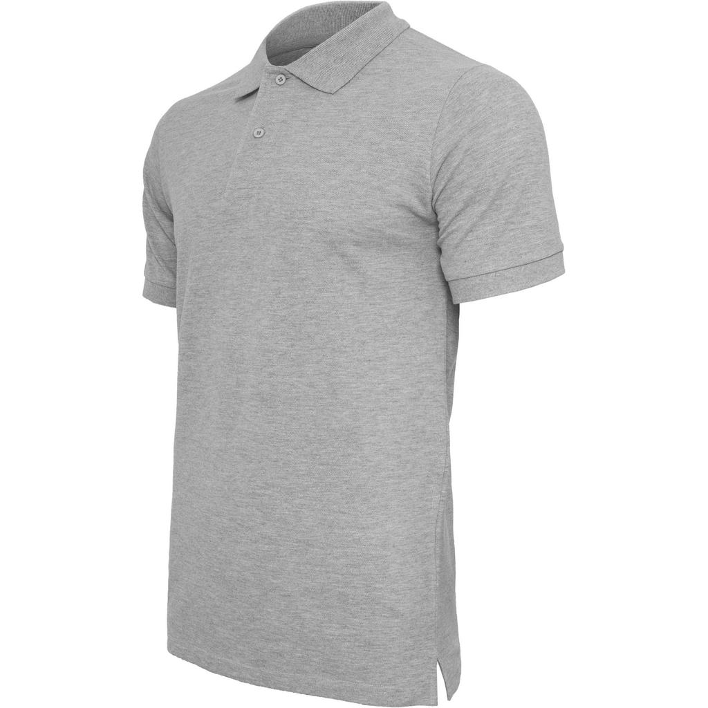 Build Your Brand Mens Heather Pique Polo Shirt