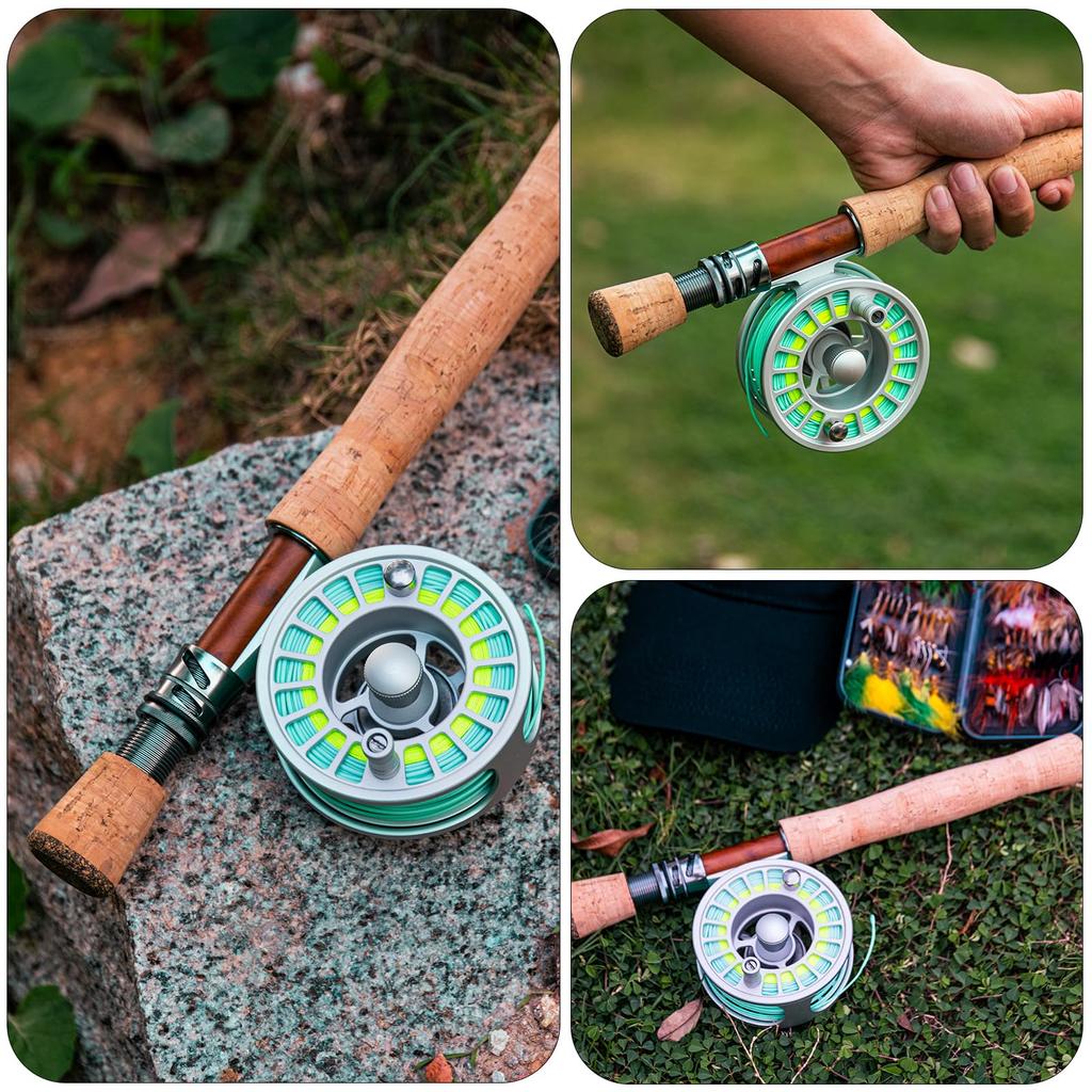Goture Fly Reel, Drop-in Reel, Large Arbor, Aluminum Alloy Disc Drag, Interchangeable Left/Right, 9/10