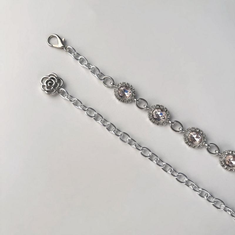 Mei Diamond-encrusted metal women's waist chain, women's belt, fashiondress skirt decoration with rhinestones