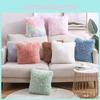 Fluffy Square Cushion Plush Pillow Covers Shaggy Scatter Sofa Decor Pillowcase Family Pillowcases