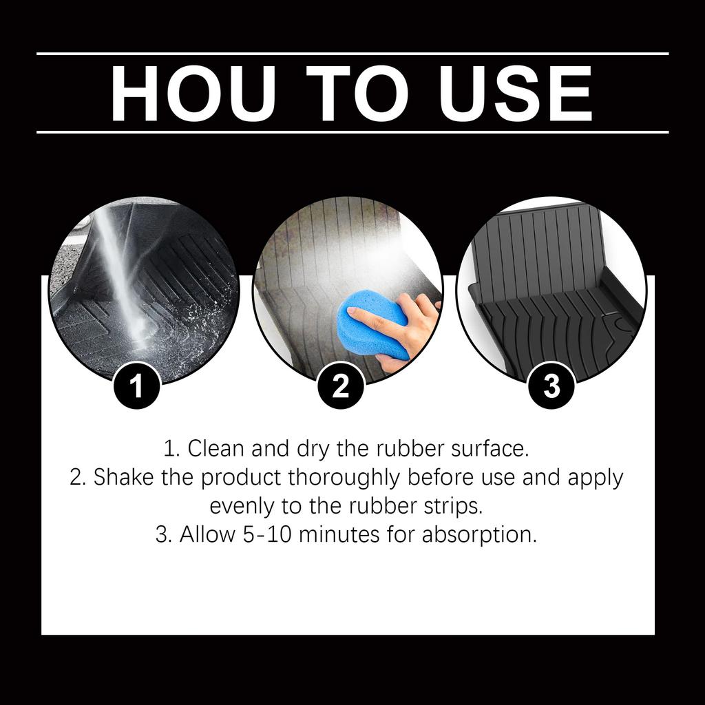 Car Rubber Sealing Strip Restorer Sealing Rubber Curing Restore Agent Back To Black Gloss Renovator Liquid Car Care Cleaner