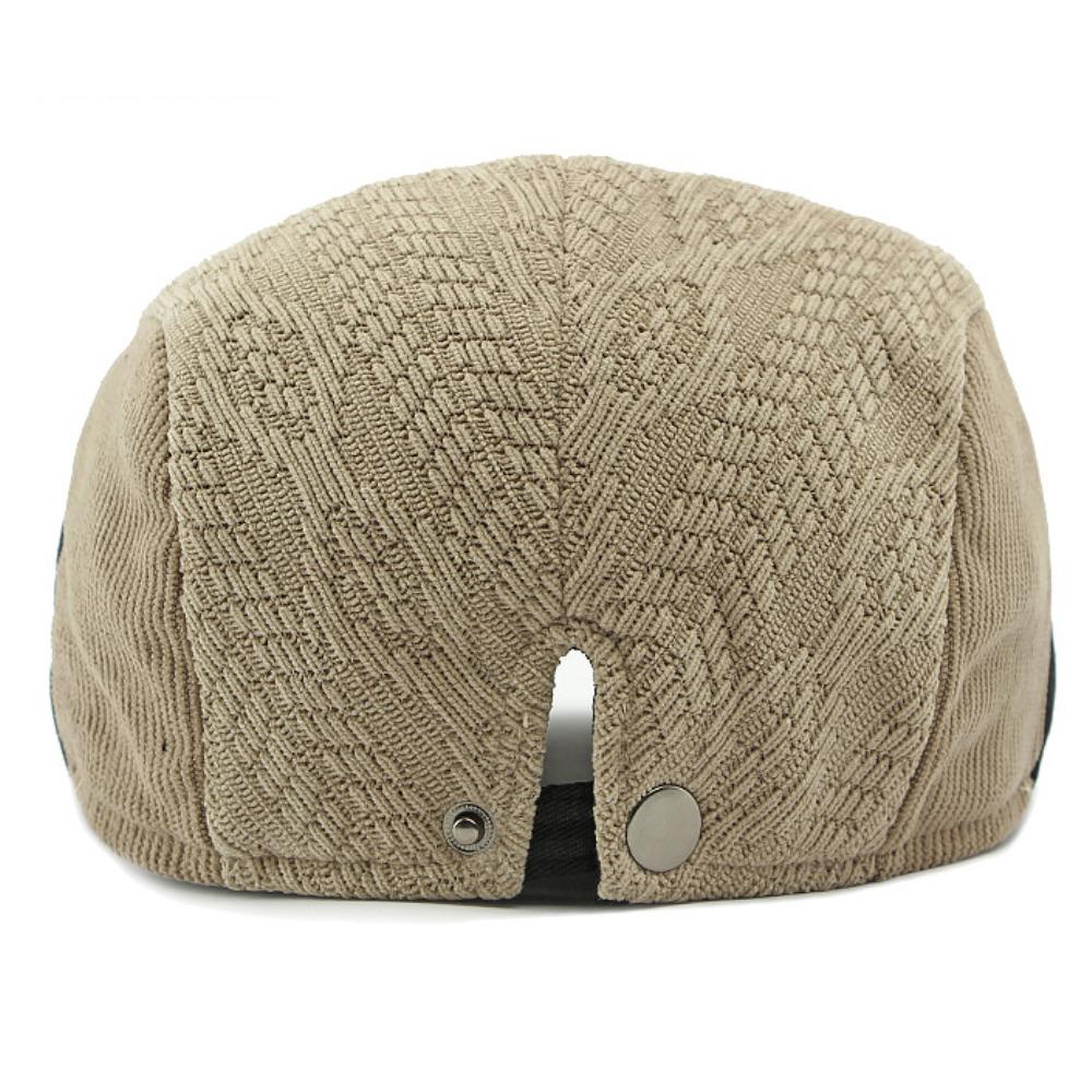 HT4577 Berets Autumn Winter Hat Cap for Men Women Vintage Knitted Beret Hat Male Female Adjustable Beret Cap Unisex Ivy Flat Cap