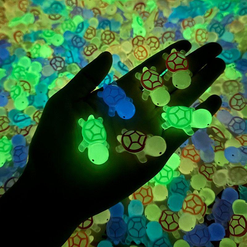 1/5/10PCS Creative Cute Luminous Mini Turtle Decoration Fluorescent Turtle Micro Landscape DIY Fish Tank Decoration Small Decoration