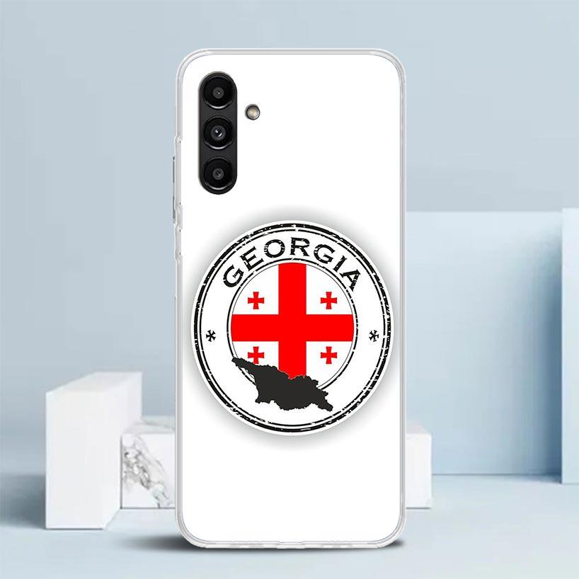 Georgia Flag Phone Case For Samsung Galaxy A17 A37 A57 A16 A15 A14 A13 A56 A55 A54 A53 A36 A35 A34 A33 A26 A25 A24 A23 Galaxy A5
