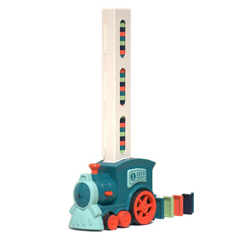 Domino Train Educational Toy: Automatic Block Dispenser for Kids