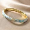 Traditional Hollow Out Flower Bangle Enamel Women's Hand Bracelet  Jewelry Gifts