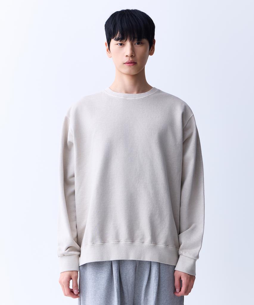ADERNM Pigment Two-Tone Sweatshirt (Beige)
