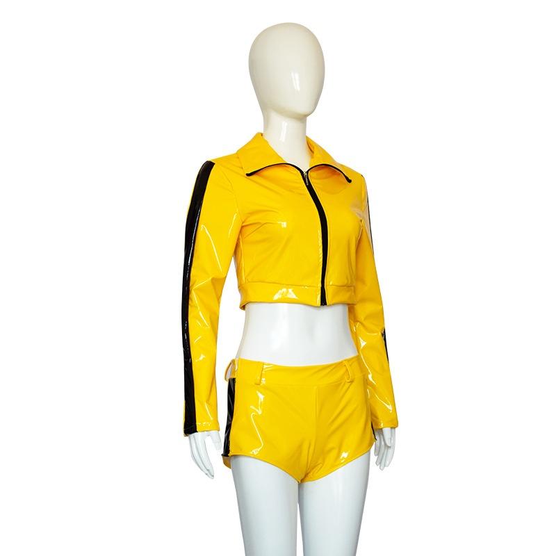 Tr Fabric Cosplay Suit For Women The Bride Yellow Costume For Game And Anime Roleplay