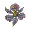 Spilla vintage a forma di fiore, spilla da cappotto con orchidea, accessori di alta qualità per donna