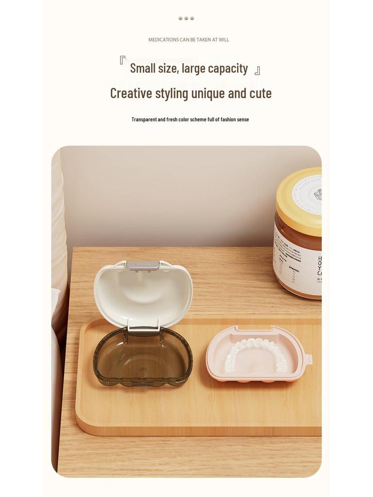 Portable Retainer Case: Large Silicone Box for Invisible Aligners, Dentures & Orthodontics