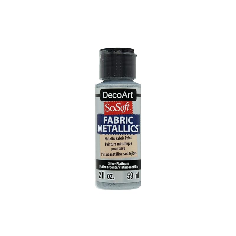 

DecoArt deco art fabric paint sosoft 59ml DSM02 silver platinum 12861002