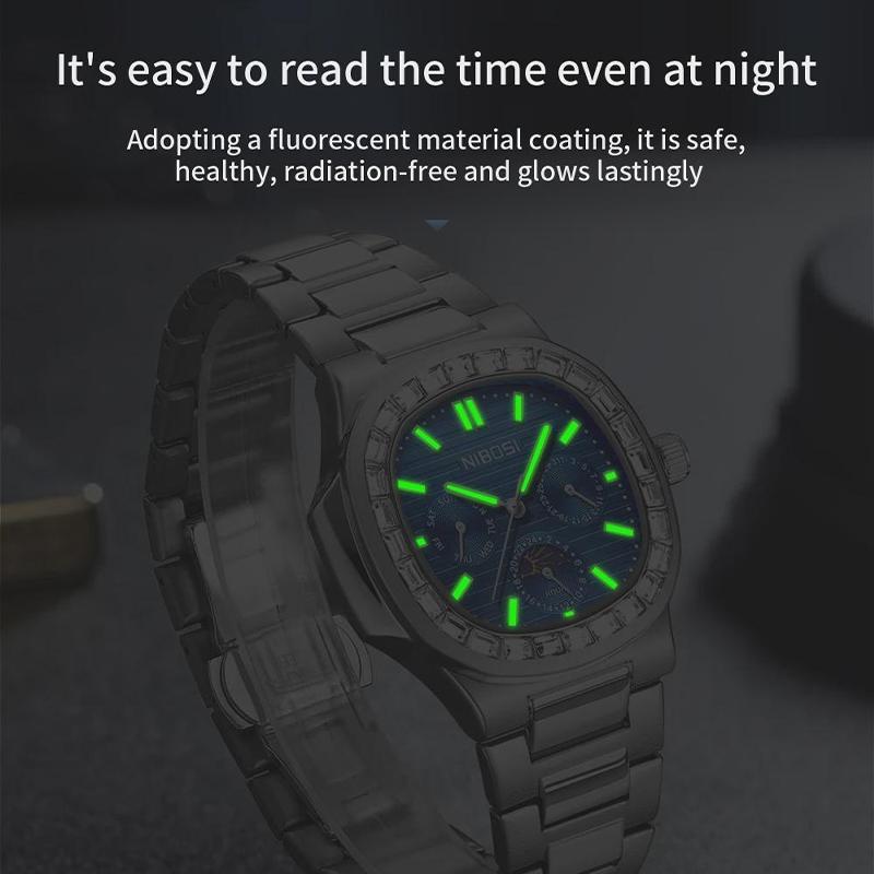 Fashion Men Watches Luxury Date Miyota Quartz Watch Men Waterproof Stainless Steel Male Clocks Reloj Hombre