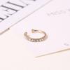 1PC Fashion Classic Simple Rhinestone C Shape Ear Clip Women Earrings Jewelry