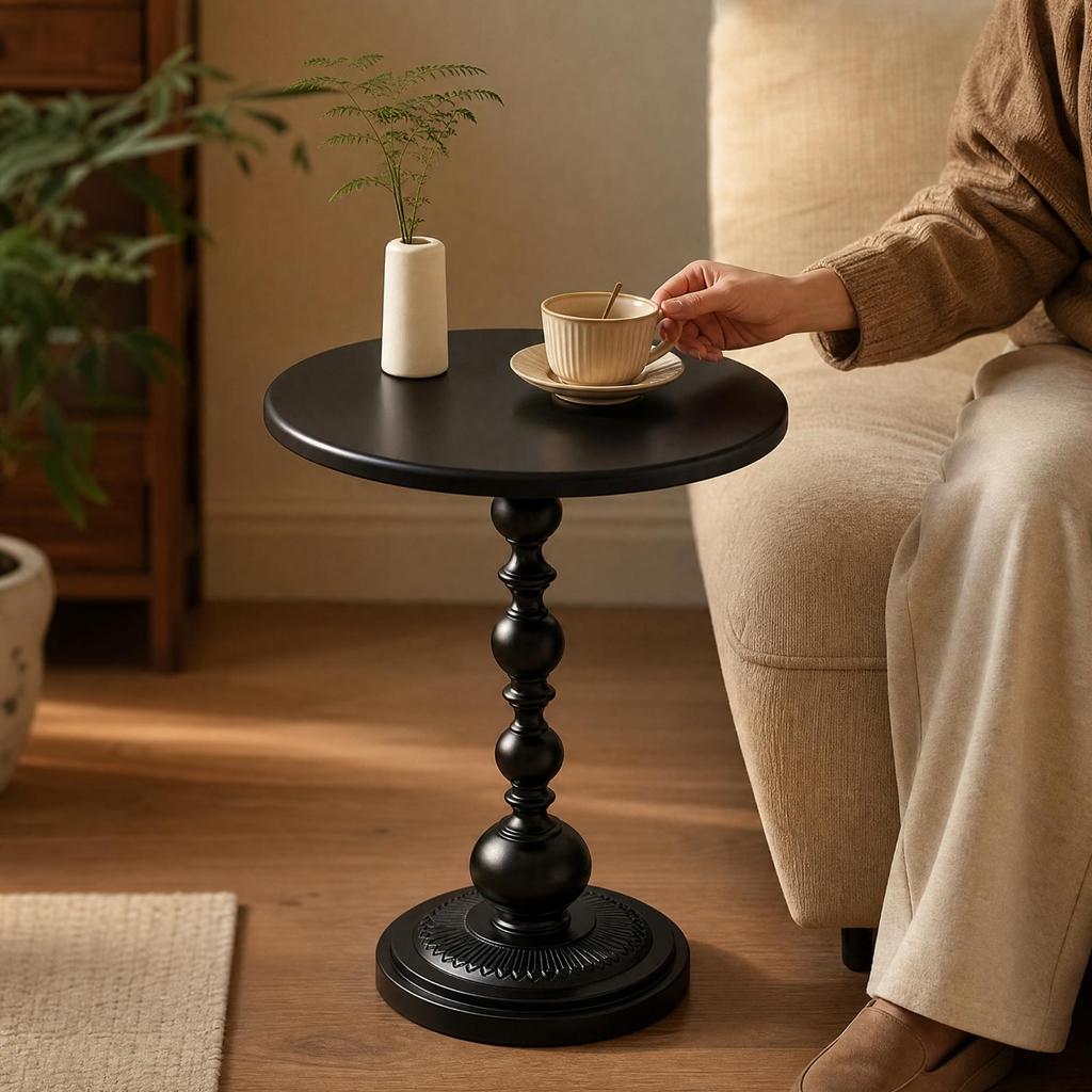 Runder eiserner Beistelltisch Dekorative Säule Retro für Wohnzimmer, Schlafzimmer, Lesezimmer