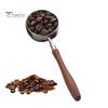 Light Wood Handle Spoon Measuring with Handle, Stainless Steel Baking Scoop, Coffee Corrosion Resistant Scoop Bean Milk Powder Teaspoon for