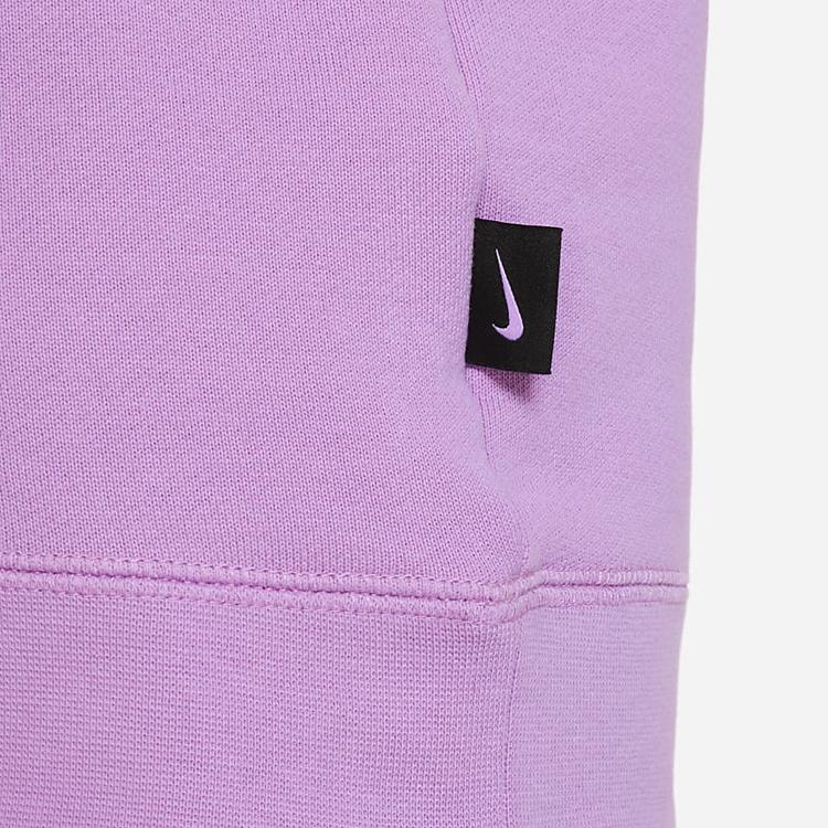 Nike Sweatshirt Air Solid Color Logo Embroidery Crew Neck Pullover Kids Sweatshirts Purple DX5136-532