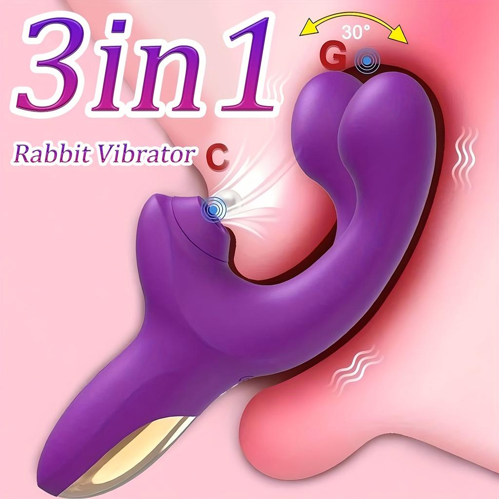 1pc Powerful Dildo Vibrator G-Spot Vibrator with 10 Sucking and Vibrating Patterns Female Clitoral Sucker Vacuum Clitoral Stimulator