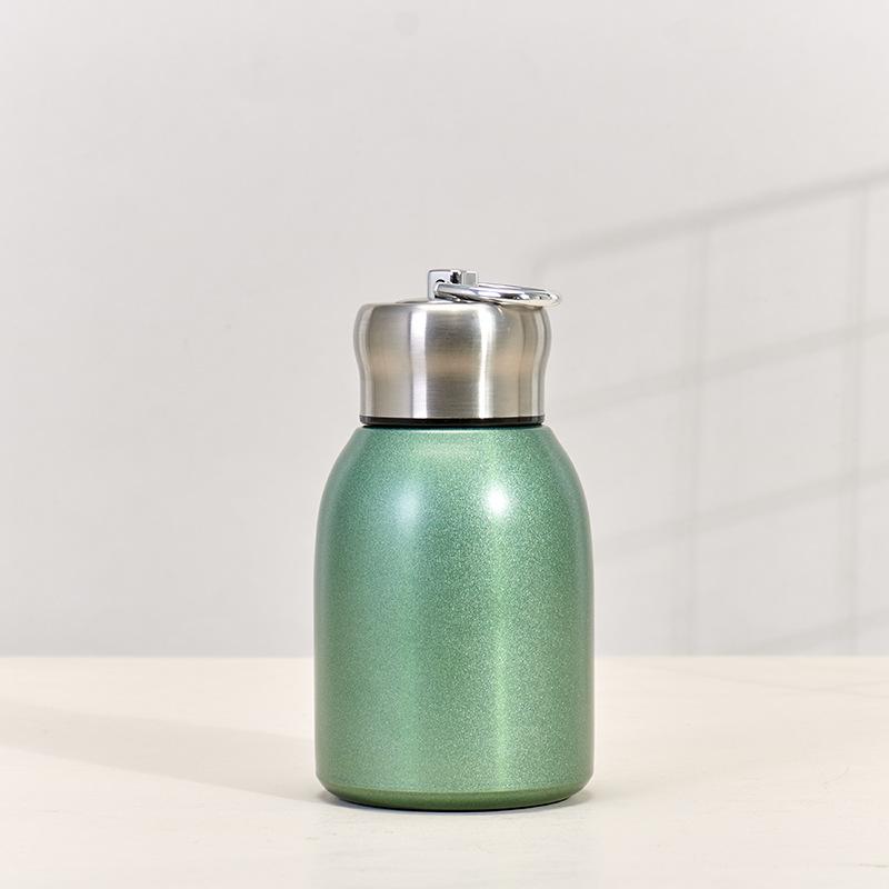 1Pc 300ML Fashion Mini Coffee Vacuum Flasks Lovely Stainless Steel Thermos Portable Travel Water Bottle With Lid Cups