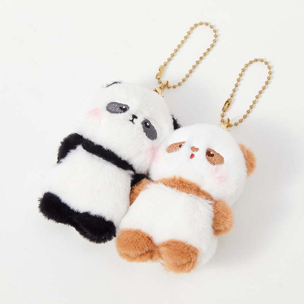 2pcs/set Dog Plush Animal Key Buckle Panda Cartoon Couple Pendants Pig Otter Keychain  Ornament