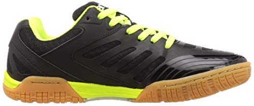Andro Cross Step Table Tennis Shoes, Wide Type, 352208, Black x Neon Yellow, Size 25.0 cm