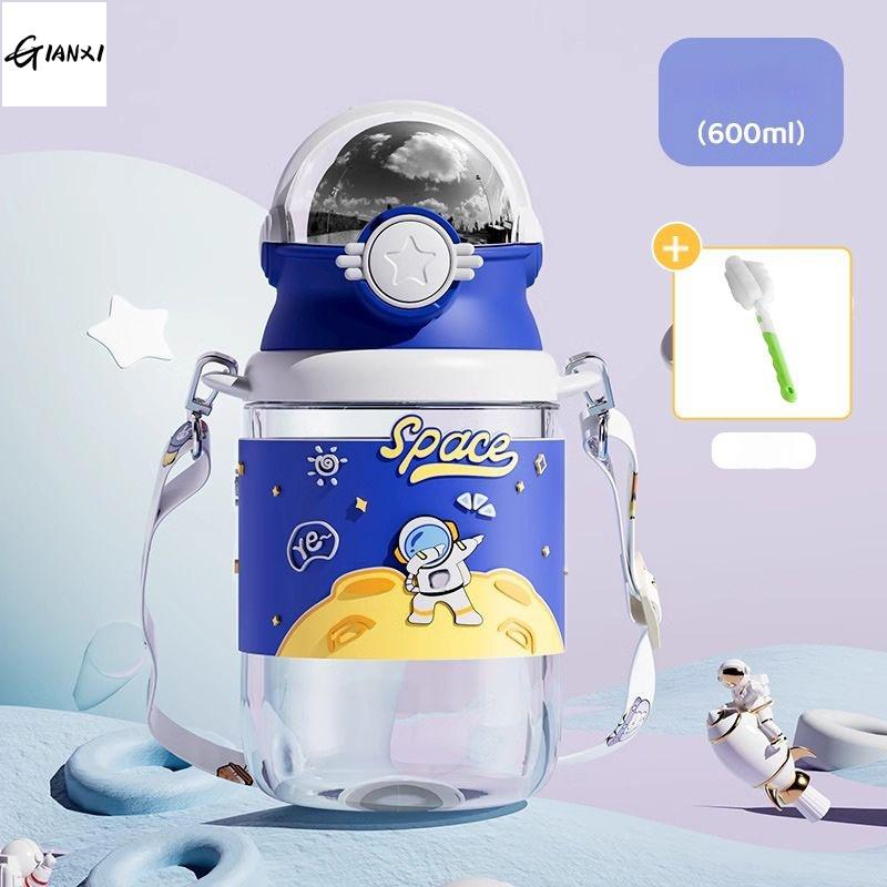 600ML Portable Plastic Cups With Lid And Straw Home And Kitchen Coffee Water Bottle Camping Cup Thermal Drink Items