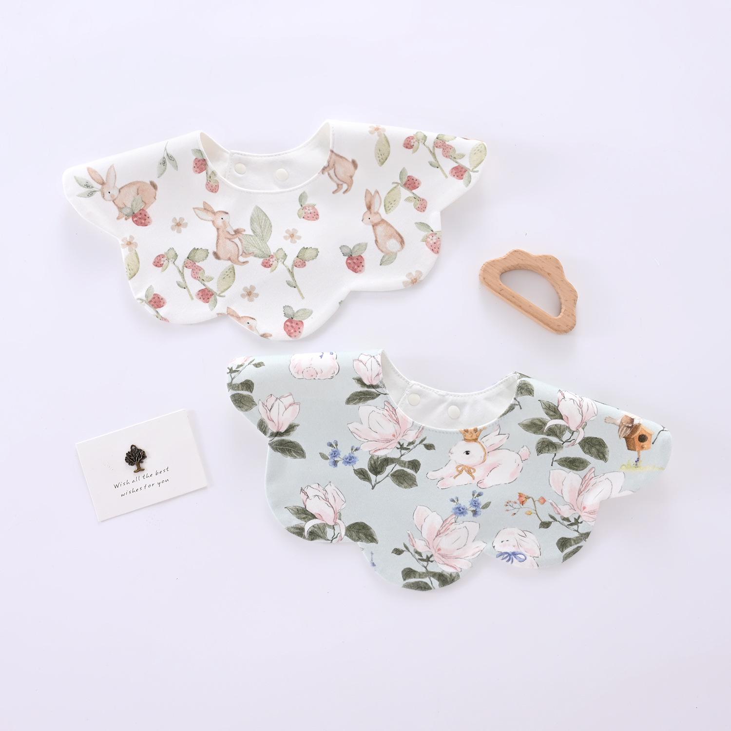 Korean Style Waterproof Baby Bib - Petal Design, Newborn to 3 Years