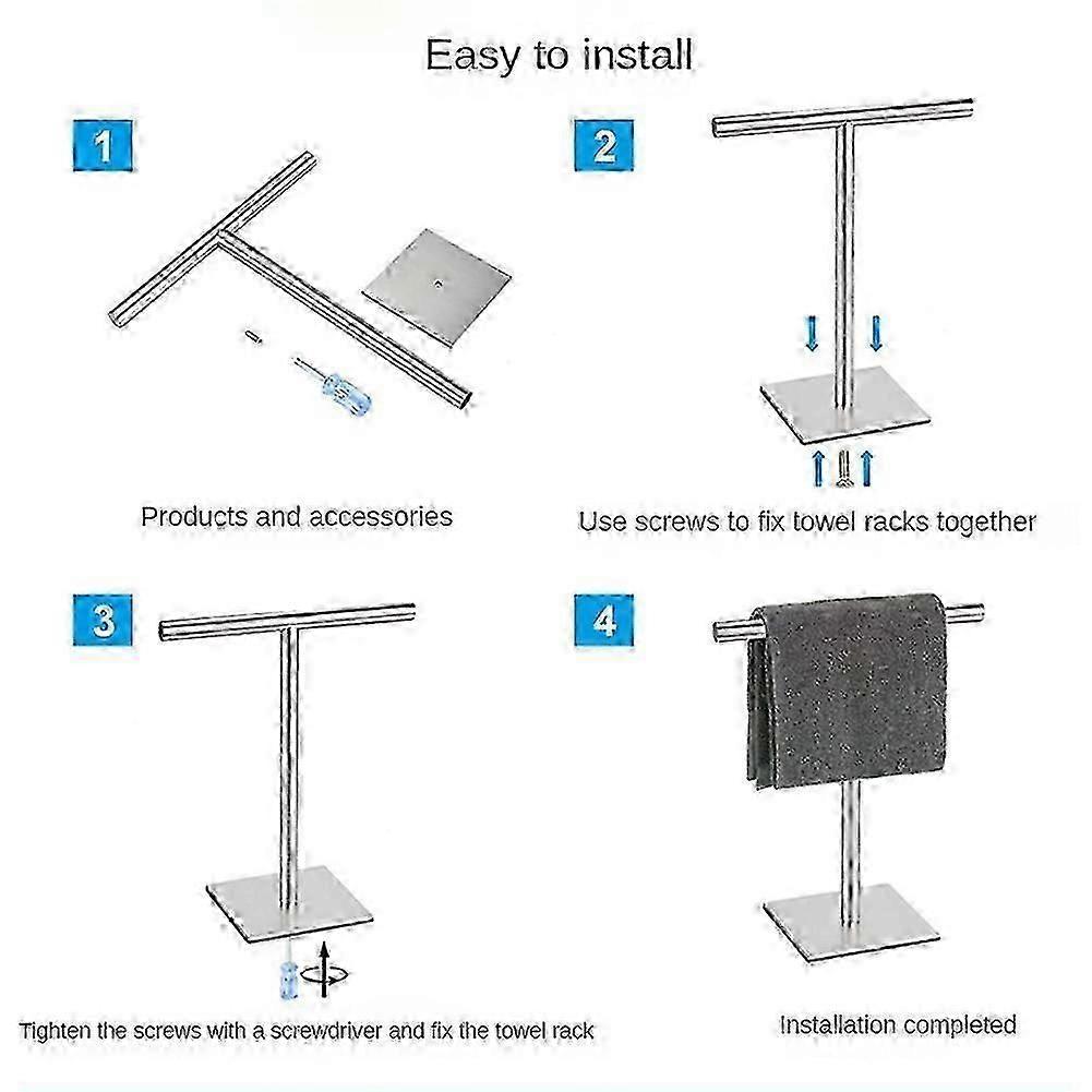 Hand Towel Holder Stand for Bathroom Vanity Stainless Steel Standing Towel Rack Stand Towel Bar for-Good