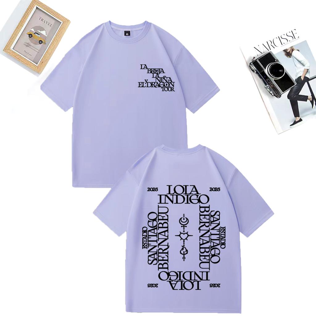 Lola Indigo 2025 Tour Graphics T Shirt Unisex WOMENs vintage Oversized Cotton tshirts Street Hip Hop short sleeve Fashion t shirt