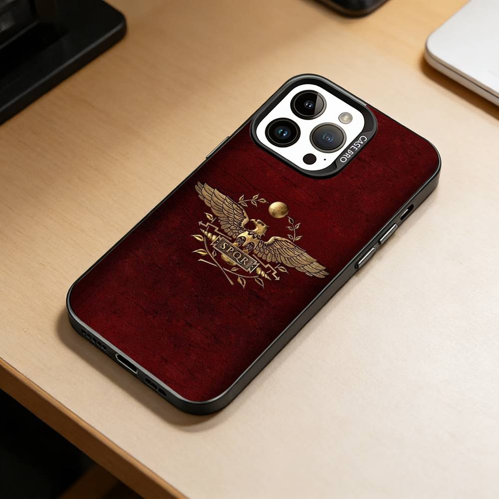 SPQR R-Roman Empire SPQR  Phone Case For iPhone 17,16,15,14,13,12,11 Plus,Pro Max,XS,Colorful Silver Black Cover