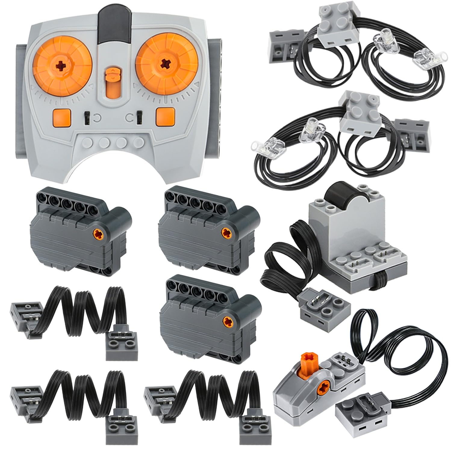 

AIMATRIX 11 шт. Набір двигунів Power Functions Сумісний з двигуном Technic, світлом, дротом, подовжувальним кабелем, ІЧ-приймачем, інерційним двигуном для MOC будівельного набору,