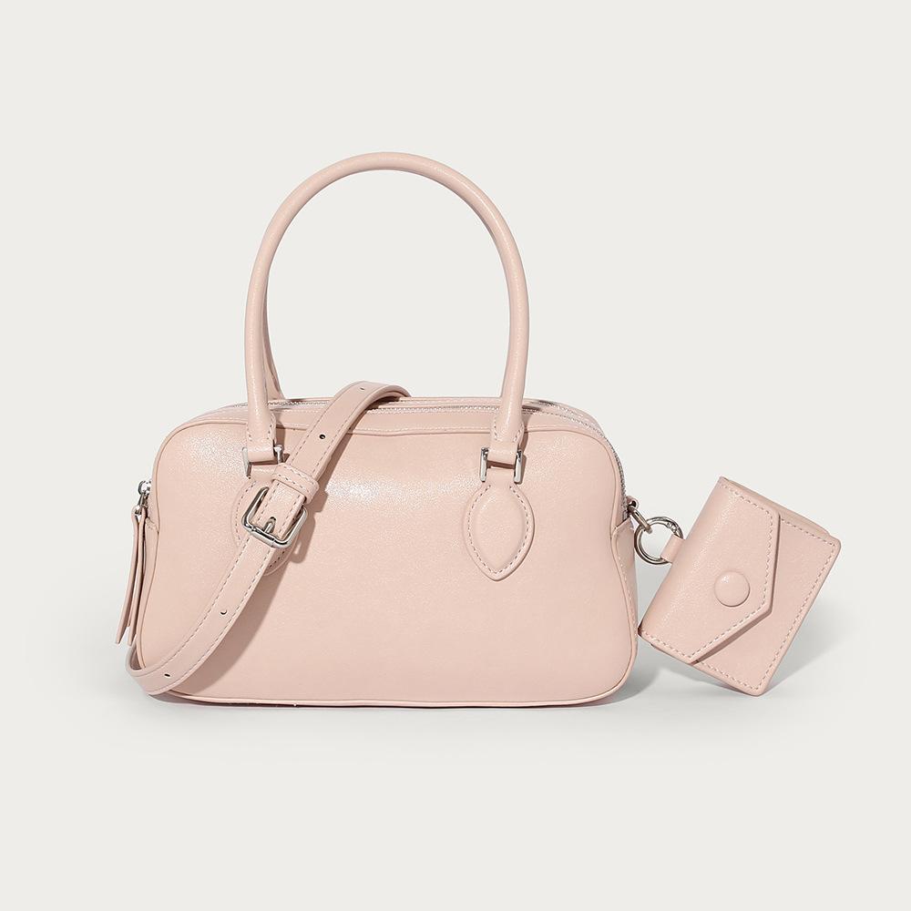 

Сумки Женская сумка-боулинг, модная универсальная женская сумка, высококачественная сумка-подушка, сумка через плечо для женщин розовый