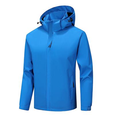 Jaqueta Masculina de Primavera e Outono Cor Sólida para Exterior com Capuz