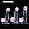 Crystal Clear Soft Silicone Dildo - Female Masturbator Toy