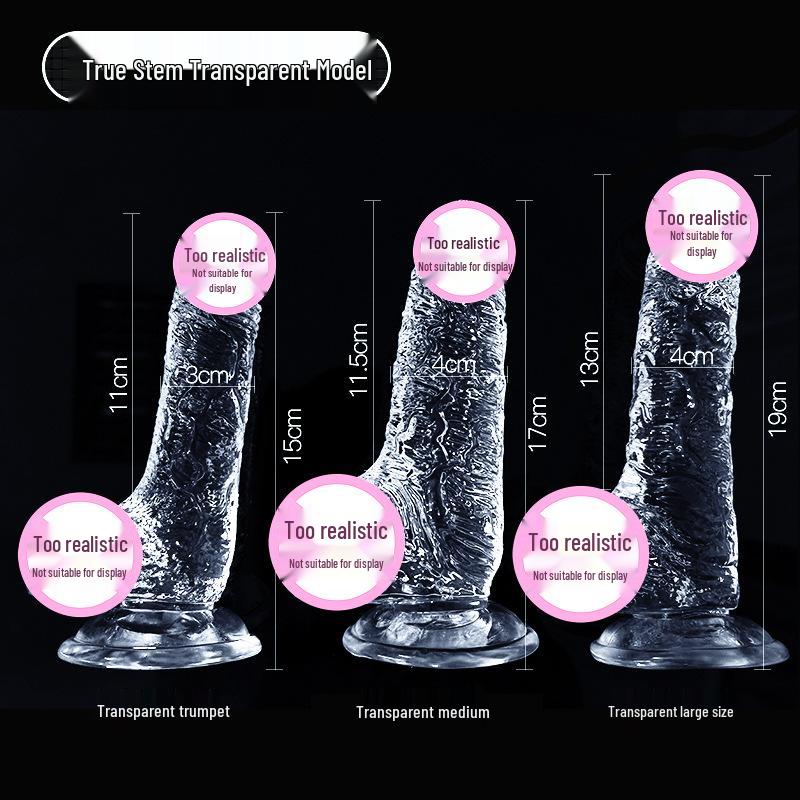Crystal Clear Soft Silicone Dildo - Female Masturbator Toy